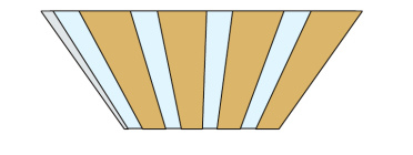 LIXIL　カーポート　外構　モダン　 おしゃれ　エクステリア　愛知・名古屋の外構専門店パートナーホームのエクステリア　製品一覧　アーキフィールド　交互に貼ってリズムある空間に普通の屋根材と天井材を交互に使えば、リズムのあるデザイン性の高い空間をつくれます。|パートナーホーム