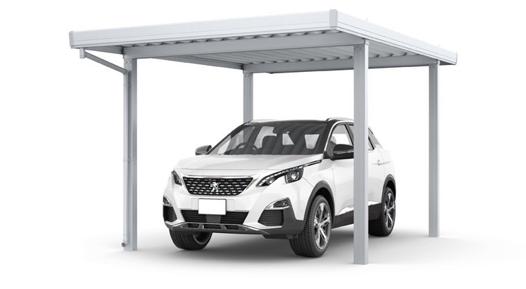 LIXIL　カーポート　外構　モダン　 おしゃれ　エクステリア　愛知・名古屋の外構専門店パートナーホームのエクステリア　製品一覧　カーポートSW　1500　1台用　30-55型 ナチュラルシルバー|パートナーホーム