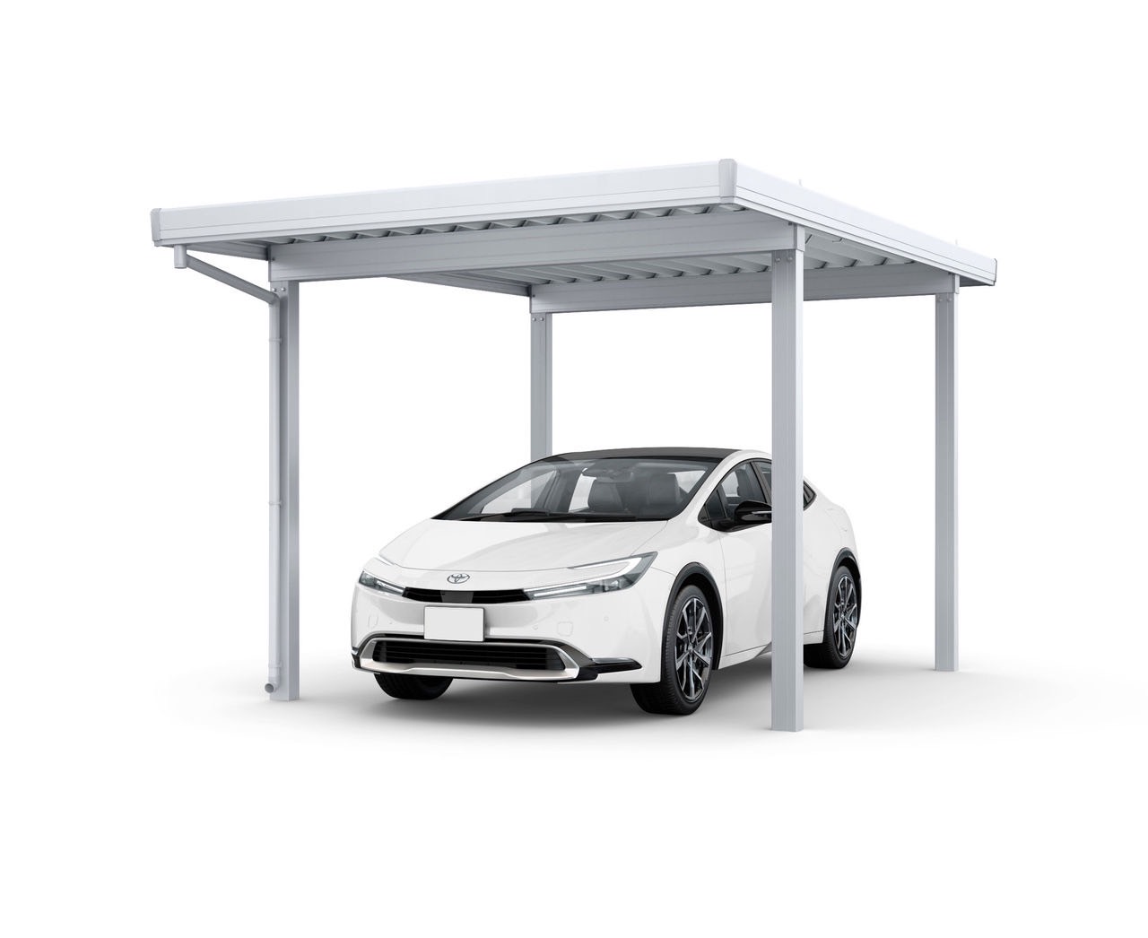 LIXIL　カーポート　外構　モダン　 おしゃれ　エクステリア　愛知・名古屋の外構専門店パートナーホームのエクステリア　製品一覧　カーポートST　3000　1台用　　30-55型 ナチュラルシルバー|パートナーホーム