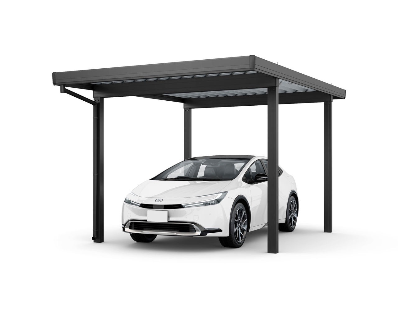 LIXIL　カーポート　外構　モダン　 おしゃれ　エクステリア　愛知・名古屋の外構専門店パートナーホームのエクステリア　製品一覧　カーポートST　3000　1台用　　30-55型 ブラック|パートナーホーム