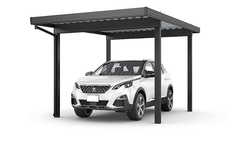 LIXIL　カーポート　外構　モダン　 おしゃれ　エクステリア　愛知・名古屋の外構専門店パートナーホームのエクステリア　製品一覧　カーポートST　4500　1台用　30-55型 ブラック|パートナーホーム