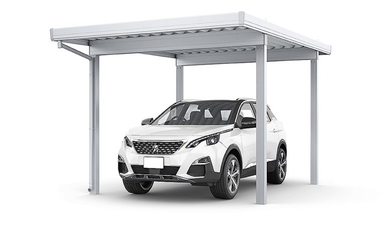 LIXIL　カーポート　外構　モダン　 おしゃれ　エクステリア　愛知・名古屋の外構専門店パートナーホームのエクステリア　製品一覧　カーポートST　4500　1台用　30-55型 ナチュラルシルバー|パートナーホーム