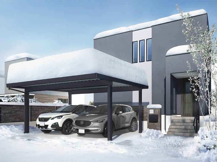 LIXIL　カーポートST　4500タイプ　1・2台用【外構エクステリア商品】|LIXIL　カーポート　外構　モダン　 おしゃれ　エクステリア　愛知・名古屋の外構専門店パートナーホームのエクステリア　製品一覧　カーポートST　4500　|パートナーホーム