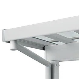 本体カラー　LIXIL　カーポート　外構　モダン　 おしゃれ　エクステリア　愛知・名古屋の外構専門店パートナーホームのエクステリア　製品一覧　ソルディーポート　ナチュラルシルバー|パートナーホーム