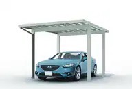 LIXIL　カーポート　外構　モダン　 おしゃれ　エクステリア　愛知・名古屋の外構専門店パートナーホームのエクステリア　製品一覧　ソルディーポート　1500　1台|パートナーホーム