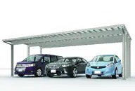 LIXIL　カーポート　外構　モダン　 おしゃれ　エクステリア　愛知・名古屋の外構専門店パートナーホームのエクステリア　製品一覧　ソルディーポート　1500　3台|パートナーホーム