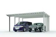 LIXIL　カーポート　外構　モダン　 おしゃれ　エクステリア　愛知・名古屋の外構専門店パートナーホームのエクステリア　製品一覧　ソルディーポート　4500　2台|パートナーホーム