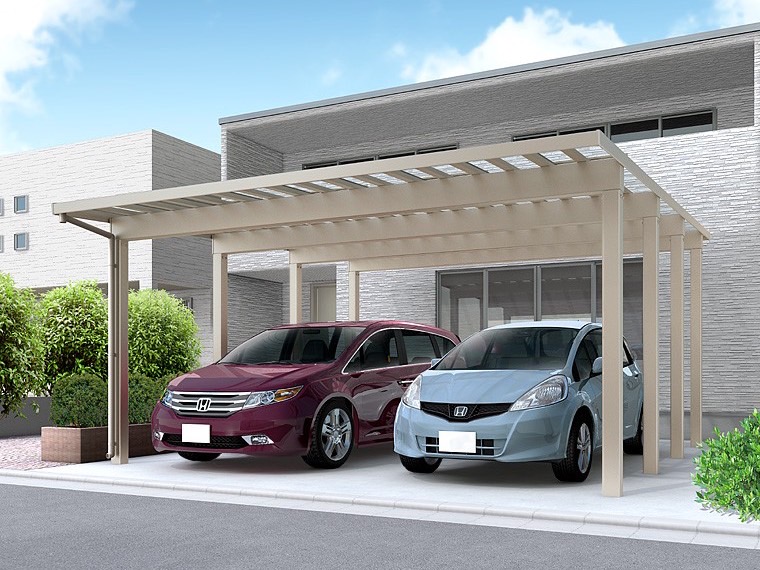 LIXIL　ソルディーポート　4500【外構エクステリア商品】|LIXIL　カーポート　外構　モダン　 おしゃれ　エクステリア　愛知・名古屋の外構専門店パートナーホームのエクステリア　製品一覧　ソルディーポート　4500　|パートナーホーム