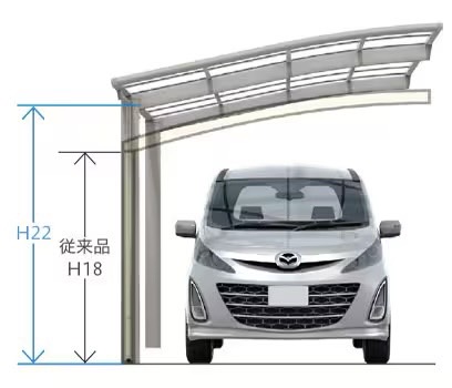 LIXIL　カーポート　外構　モダン　 おしゃれ　エクステリア　愛知・名古屋の外構専門店パートナーホームのエクステリア　製品一覧　フーゴ　|パートナーホーム