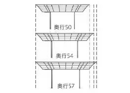 LIXIL　カーポート　外構　モダン　 おしゃれ　エクステリア　愛知・名古屋の外構専門店パートナーホームのエクステリア　製品一覧　フーゴ　奥行サイズバリエーション|パートナーホーム