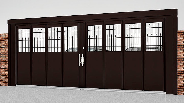 LIXIL　ハンガーゲート　外構　モダン　 おしゃれ　エクステリア　愛知・名古屋の外構専門店パートナーホームのエクステリア　製品一覧　プレミエスゲートワイド　CA型　マイルドブラック|パートナーホーム