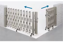 LIXIL　伸縮門扉　伸縮ゲート　外構　モダン　 おしゃれ　エクステリア　愛知・名古屋の外構専門店パートナーホームのエクステリア　製品一覧　アルシャインⅡ　角地タイプ両開き|パートナーホーム