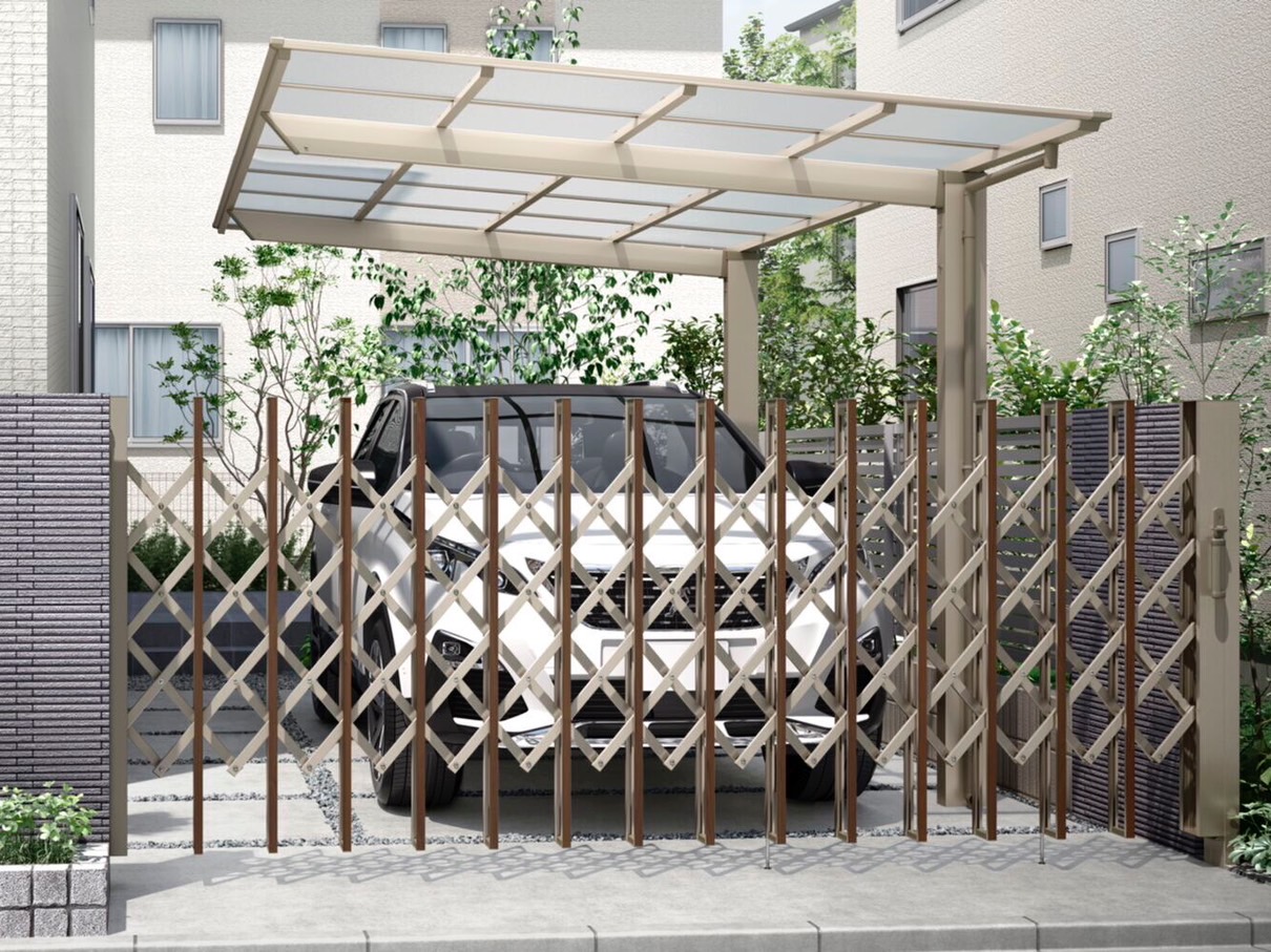 LIXIL　伸縮門扉QA HG型　バリエーション【外構エクステリア商品】|LIXIL　伸縮門扉　伸縮ゲート　外構　モダン　 おしゃれ　エクステリア　愛知・名古屋の外構専門店パートナーホームのエクステリア　製品一覧　伸縮門扉QA HG型　サムネイル|パートナーホーム