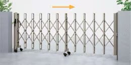 LIXIL　伸縮門扉　伸縮ゲート　外構　モダン　 おしゃれ　エクステリア　愛知・名古屋の外構専門店パートナーホームのエクステリア　製品一覧　カーゲート セレビューFシリーズ　 片開き|パートナーホーム