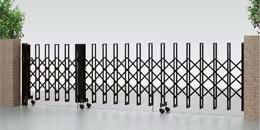 LIXIL　伸縮門扉　伸縮ゲート　外構　モダン　 おしゃれ　エクステリア　愛知・名古屋の外構専門店パートナーホームのエクステリア　製品一覧　カーゲート セレビューMシリーズ　片開き親子|パートナーホーム