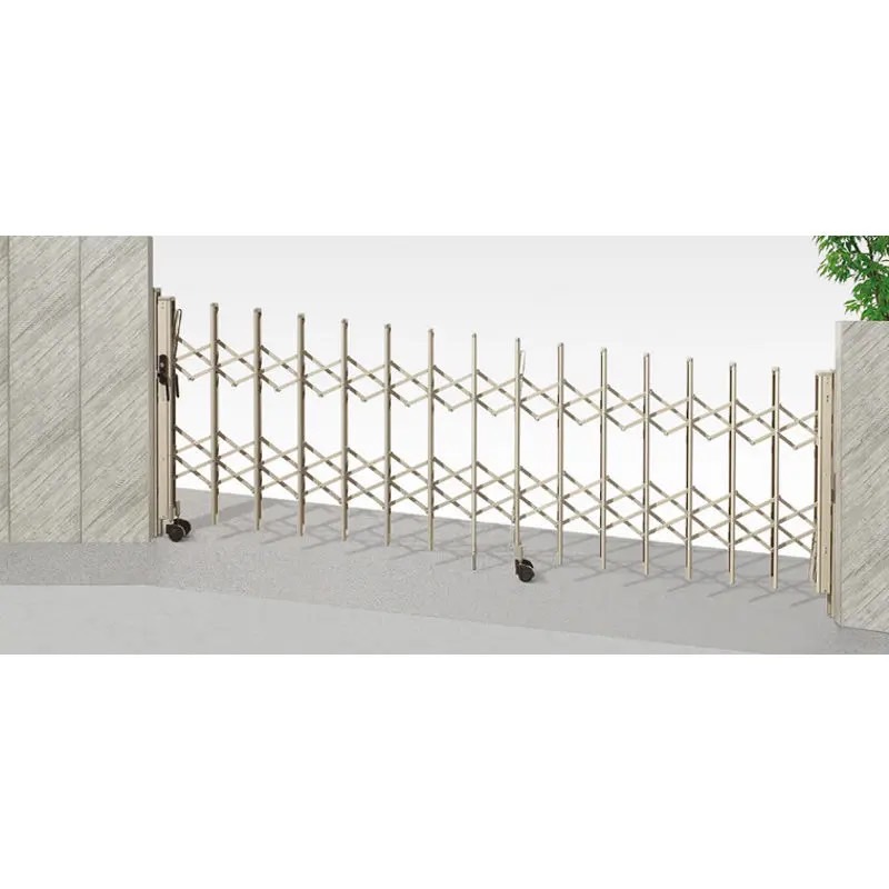 LIXIL　伸縮門扉　伸縮ゲート　外構　モダン　 おしゃれ　エクステリア　愛知・名古屋の外構専門店パートナーホームのエクステリア　製品一覧　カーゲート セレビューMシリーズ　MK型　キャスター式 片開き31SA シャイングレー|パートナーホーム