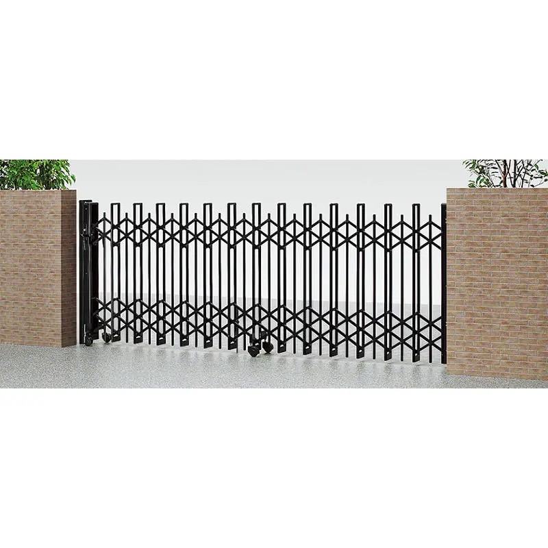 LIXIL　伸縮門扉　伸縮ゲート　外構　モダン　 おしゃれ　エクステリア　愛知・名古屋の外構専門店パートナーホームのエクステリア　製品一覧　カーゲート セレビューMシリーズ　MP型　キャスター式 片開き30SA ブラック|パートナーホーム