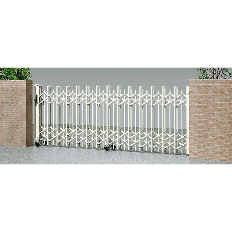 LIXIL　伸縮門扉　伸縮ゲート　外構　モダン　 おしゃれ　エクステリア　愛知・名古屋の外構専門店パートナーホームのエクステリア　製品一覧　カーゲート セレビューMシリーズ　MP型　キャスター式 片開き30SA ホワイト|パートナーホーム