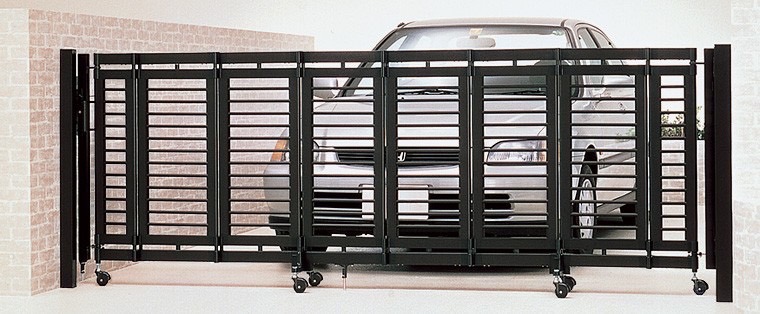 LIXIL　伸縮門扉　伸縮ゲート　外構　モダン　 おしゃれ　エクステリア　愛知・名古屋の外構専門店パートナーホームのエクステリア　製品一覧　シャレオ伸縮　ｼｬﾚｵ伸縮1型　ﾏｲﾙﾄﾞﾌﾞﾗｯｸ|パートナーホーム