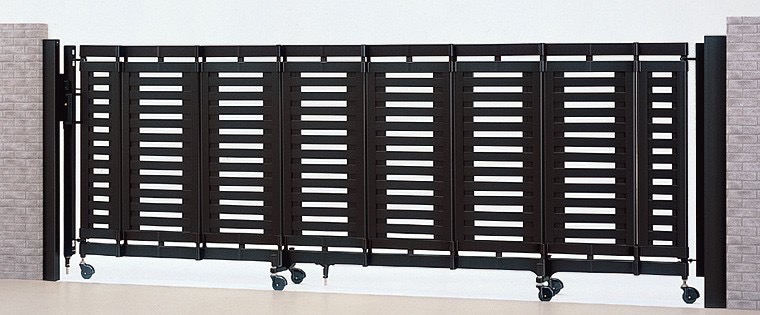 LIXIL　伸縮門扉　伸縮ゲート　外構　モダン　 おしゃれ　エクステリア　愛知・名古屋の外構専門店パートナーホームのエクステリア　製品一覧　シャレオ伸縮　ｼｬﾚｵ伸縮5型　ﾏｲﾙﾄﾞﾌﾞﾗｯｸ|パートナーホーム