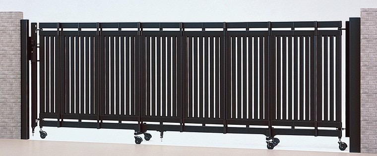 LIXIL　伸縮門扉　伸縮ゲート　外構　モダン　 おしゃれ　エクステリア　愛知・名古屋の外構専門店パートナーホームのエクステリア　製品一覧　シャレオ伸縮　ｼｬﾚｵ伸縮9型　ﾏｲﾙﾄﾞﾌﾞﾗｯｸ|パートナーホーム