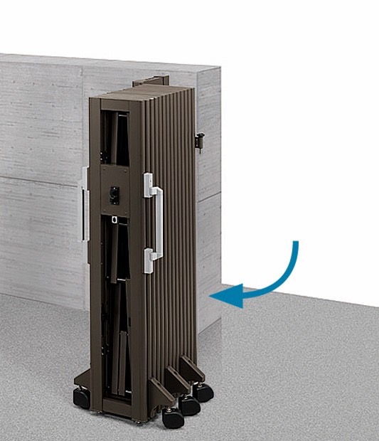 LIXIL　伸縮門扉　伸縮ゲート　外構　モダン　 おしゃれ　エクステリア　愛知・名古屋の外構専門店パートナーホームのエクステリア　製品一覧　グランシャイン　90°回転収納|パートナーホーム