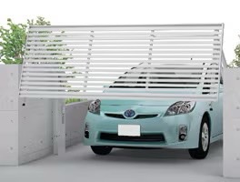 LIXIL　跳ね上げ門扉　オーバードア　外構　モダン　 おしゃれ　エクステリア　愛知・名古屋の外構専門店パートナーホームのエクステリア　製品一覧　ワイドオーバードアS・オーバードアS　ゆっくりと動き出し、スムーズに跳ね上がります。停止前には、スピードを抑えた安全な動作です。|パートナーホーム