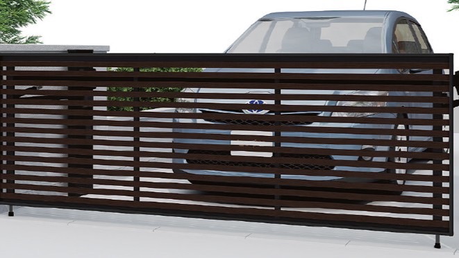 LIXIL　跳ね上げ門扉　オーバードア　外構　モダン　 おしゃれ　エクステリア　愛知・名古屋の外構専門店パートナーホームのエクステリア　製品一覧　オーバードアS　3型　ﾌﾞﾗｯｸ+ｸﾘｴﾀﾞｰｸ|パートナーホーム