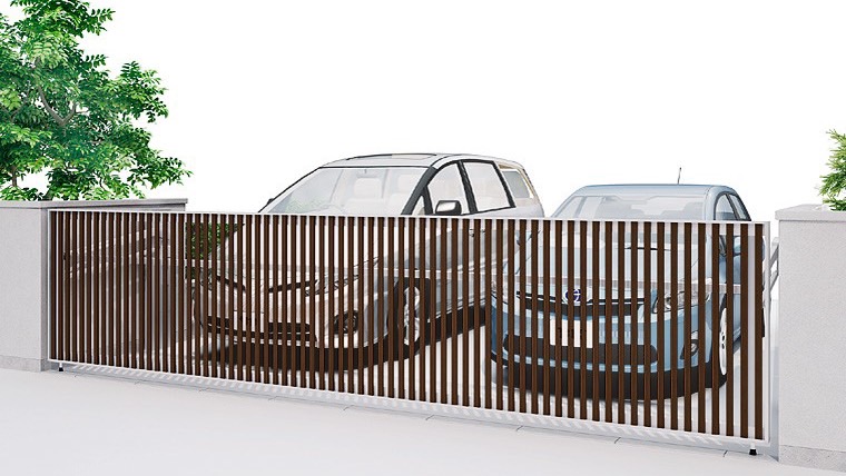 LIXIL　跳ね上げ門扉　オーバードア　外構　モダン　 おしゃれ　エクステリア　愛知・名古屋の外構専門店パートナーホームのエクステリア　製品一覧　ワイドオーバードアS　4型　電動ﾊｲﾙｰﾌﾀｲﾌﾟ　ﾅﾁｭﾗﾙｼﾙﾊﾞｰF+ｸﾘｴﾓｶ|パートナーホーム