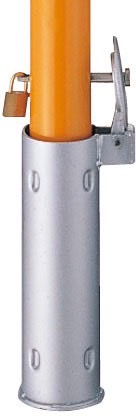 LIXIL スペースガード　ボラード　車止め　ポール　モダン　 おしゃれ　エクステリア　愛知・名古屋の外構専門店パートナーホームのエクステリア　製品一覧　スペースガード（車止め） ポールタイプ　R型　R60型・スチール製　取外し式　フタ付き・南京錠付き|パートナーホーム