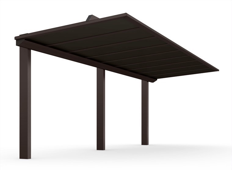 LIXIL　駐輪場　モダン　 おしゃれ　エクステリア　愛知・名古屋の外構専門店パートナーホームのエクステリア　製品一覧　ハイブリッドルーフ HBR-HA　オータムブラウン|パートナーホーム