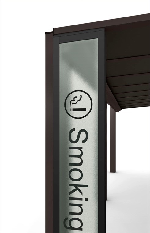 LIXIL　駐輪場　モダン　 おしゃれ　エクステリア　愛知・名古屋の外構専門店パートナーホームのエクステリア　製品一覧　ハイブリッドルーフ HBR-HA　ポリカサイン　ブラックF|パートナーホーム