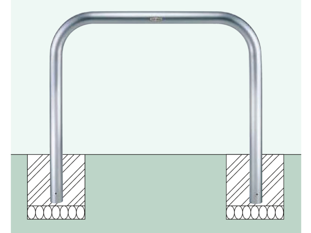 LIXIL スペースガード　ボラード　車止め　ポール　モダン　 おしゃれ　エクステリア　愛知・名古屋の外構専門店パートナーホームのエクステリア　製品一覧　スペースガード（車止め） 横タイプ　固定式　本体を直接地面に固定して施工するタイプ。|パートナーホーム