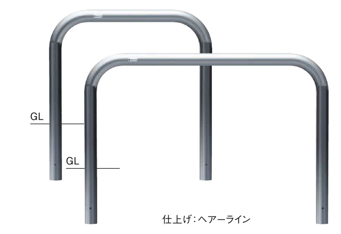 LIXIL　安全性　日本道路協会　ボラード　車止め　ポール　モダン　 おしゃれ　エクステリア　愛知・名古屋の外構専門店パートナーホームのエクステリア　製品一覧　衝突防止ポール　U76型 ステンレス製|パートナーホーム