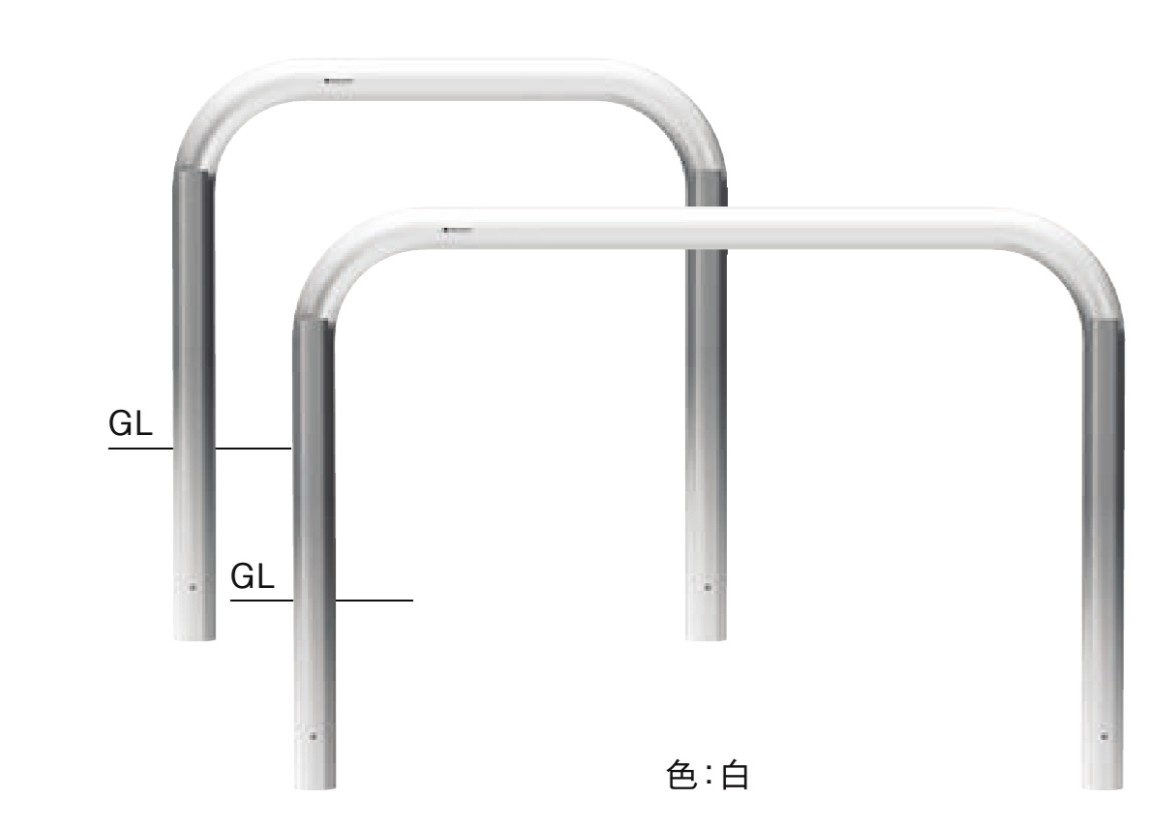 LIXIL　安全性　日本道路協会　ボラード　車止め　ポール　モダン　 おしゃれ　エクステリア　愛知・名古屋の外構専門店パートナーホームのエクステリア　製品一覧　衝突防止ポール　U76型 スチール製|パートナーホーム