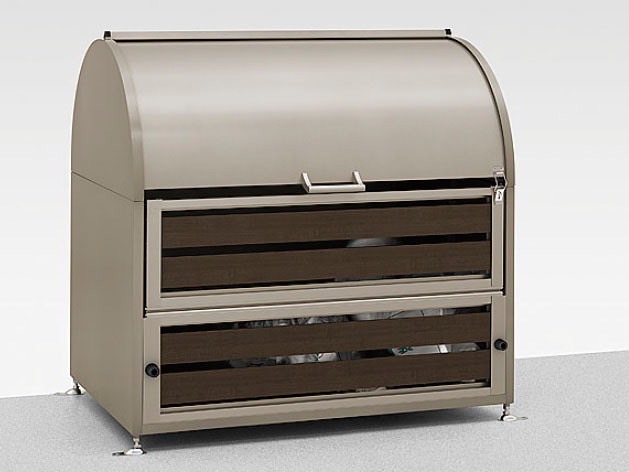 LIXIL　車庫まわり　ゴミ箱　ゴミ回収　モダン　 おしゃれ　エクステリア　愛知・名古屋の外構専門店パートナーホームのエクステリア　製品一覧　ゴミ収納庫　ダストックRS型|パートナーホーム