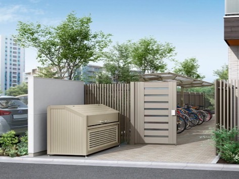 LIXIL　ゴミ収納庫【外構エクステリア商品】|サムネイル　LIXIL　車庫まわり　ゴミ箱　ゴミ回収　モダン　 おしゃれ　エクステリア　愛知・名古屋の外構専門店パートナーホームのエクステリア　製品一覧　ゴミ収納庫　|パートナーホーム