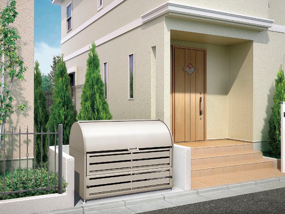 LIXIL　車庫まわり　ゴミ箱　ゴミ回収　モダン　 おしゃれ　エクステリア　愛知・名古屋の外構専門店パートナーホームのエクステリア　製品一覧　ゴミ収納庫　ダストック　ゴミ収納庫ダストック　RS型　|パートナーホーム