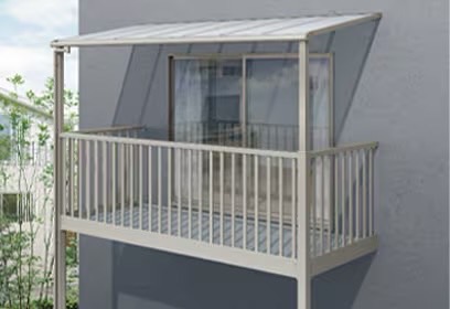 LIXIL　ガーデンスペース　サンルーム　軒下　縁側　　洗濯物　モダン　 おしゃれ　エクステリア　愛知・名古屋の外構専門店パートナーホームのエクステリア　製品一覧　テラスVS　ビューステージHスタイル用屋根タイプ|パートナーホーム