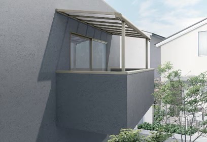 LIXIL　ガーデンスペース　サンルーム　軒下　縁側　　洗濯物　モダン　 おしゃれ　エクステリア　愛知・名古屋の外構専門店パートナーホームのエクステリア　製品一覧　テラスVS　造り付けバルコニー用屋根タイプ|パートナーホーム