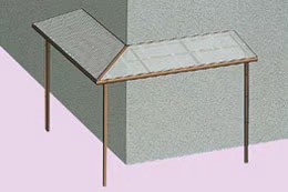 LIXIL　サンルーム　軒下　縁側　洗濯物　モダン　 おしゃれ　エクステリア　愛知・名古屋の外構専門店パートナーホームのエクステリア　製品一覧　ナーラテラス　出隅納まり|パートナーホーム