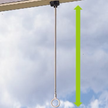 LIXIL　サンルーム　軒下　縁側　洗濯物　モダン　 おしゃれ　エクステリア　愛知・名古屋の外構専門店パートナーホームのエクステリア　製品一覧　テラスVB　クリーンハンガー 長さ調節が3段階ででき、使用しない時には取り外せます。|パートナーホーム