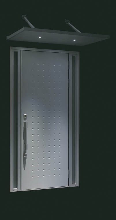 LIXIL　ひさし　軒下　縁側　モダン　 おしゃれ　エクステリア　愛知・名古屋の外構専門店パートナーホームのエクステリア　製品一覧　モダンアート　モダンアート L型は省エネにも役立ちます LED照明の消費電力は4Wh。一般的に使われている玄関照明と比べて、省エネにも役立ちます。 ※白熱電球の消費電力：60Wh|パートナーホーム