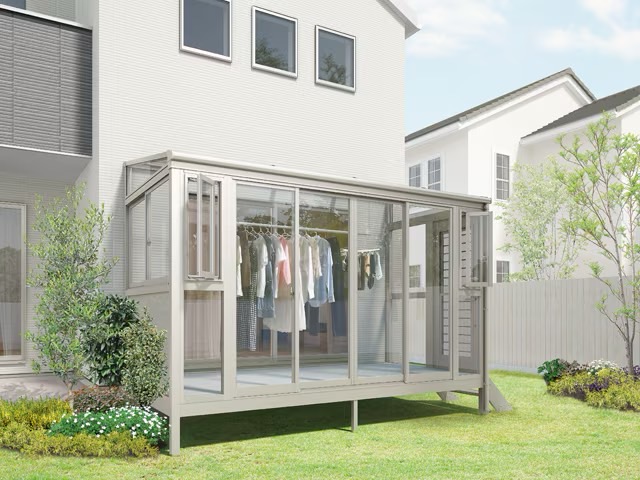 LIXIL　サニージュ　仕様【外構エクステリア商品】LIXIL　ひさし　軒下　縁側　モダン　 おしゃれ　エクステリア　愛知・名古屋の外構専門店パートナーホームのエクステリア　製品一覧　サニージュ　サムネイル|パートナーホーム