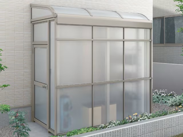 LIXIL　スピーネストックヤード　仕様【外構エクステリア商品】サムネイル　LIXIL　ひさし　軒下　縁側　ガーデンスペース　物置　洗濯　モダン　 おしゃれ　エクステリア　愛知・名古屋の外構専門店パートナーホームのエクステリア　製品一覧　スピーネストックヤード　|パートナーホーム