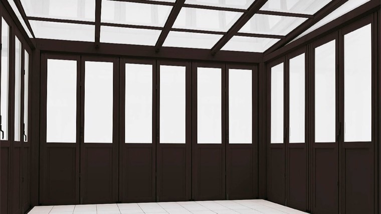 LIXIL　ひさし　軒下　縁側　ガーデンスペース　ガーデンルーム　ワンランク上　モダン　 おしゃれ　エクステリア　愛知・名古屋の外構専門店パートナーホームのエクステリア　製品一覧　暖蘭物語　スタイルB　マイルドブラック|パートナーホーム