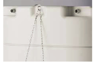 LIXIL　雨水　タンク　うち水　水やり　エコ　モダン　 おしゃれ　エクステリア　愛知・名古屋の外構専門店パートナーホームのエクステリア　製品一覧　エコリス 雨水タンク　市販品のチェーンなどをUボルトにつなげれば、万が一のための転倒防止になります。|パートナーホーム