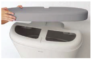 LIXIL　雨水　タンク　うち水　水やり　エコ　モダン　 おしゃれ　エクステリア　愛知・名古屋の外構専門店パートナーホームのエクステリア　製品一覧　エコリス 雨水タンク　取水ジョイントの中には、大きなゴミを除去するフイルターが組み込まれています。フィルターは取り出して洗えます。|パートナーホーム