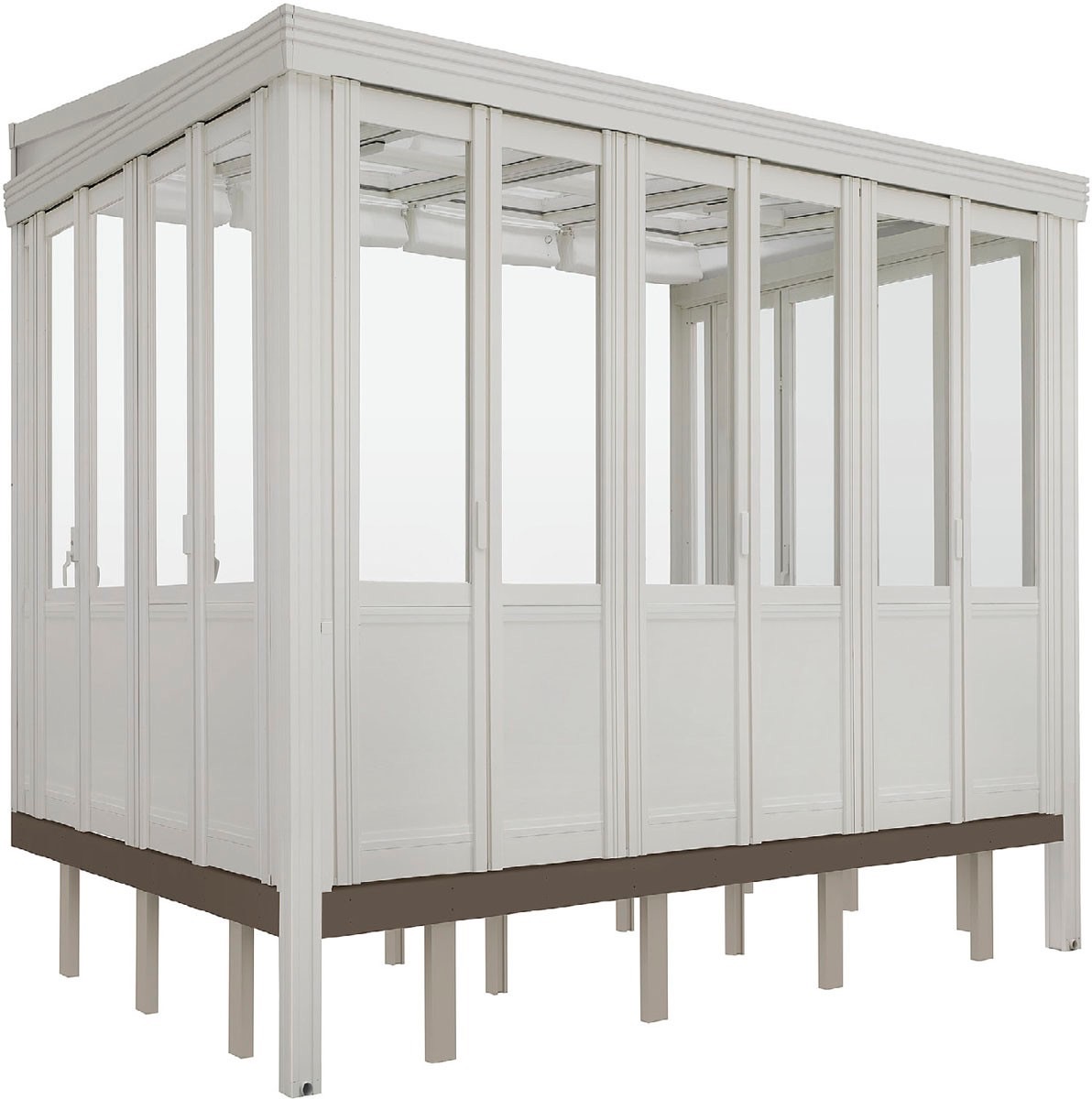 LIXIL　ひさし　軒下　縁側　ガーデンスペース　ガーデンルーム　ワンランク上　モダン　 おしゃれ　エクステリア　愛知・名古屋の外構専門店パートナーホームのエクステリア　製品一覧　暖蘭物語　インナーデッキ仕様　　デザインパネル仕様|パートナーホーム