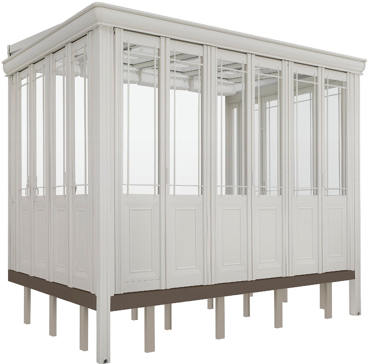 LIXIL　ひさし　軒下　縁側　ガーデンスペース　ガーデンルーム　ワンランク上　モダン　 おしゃれ　エクステリア　愛知・名古屋の外構専門店パートナーホームのエクステリア　製品一覧　暖蘭物語　インナーデッキ仕様　デザインパネル仕様|パートナーホーム